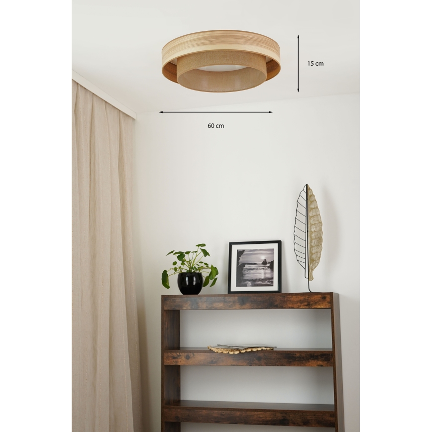 Brilagi - LED-kattovalaisin MONTANA BOHO LED/26W/230V halkaisija 60 cm ruskea