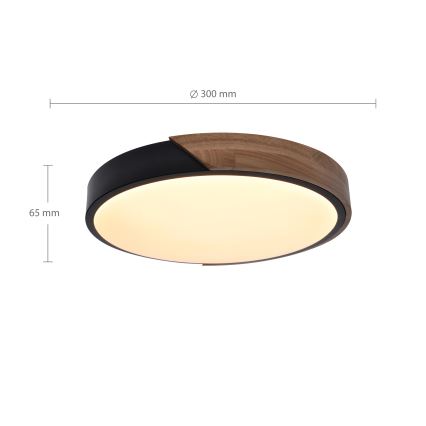 Brilagi - LED-kattovalaisin PILANA LED/24W/230V tammi halkaisija 30 cm