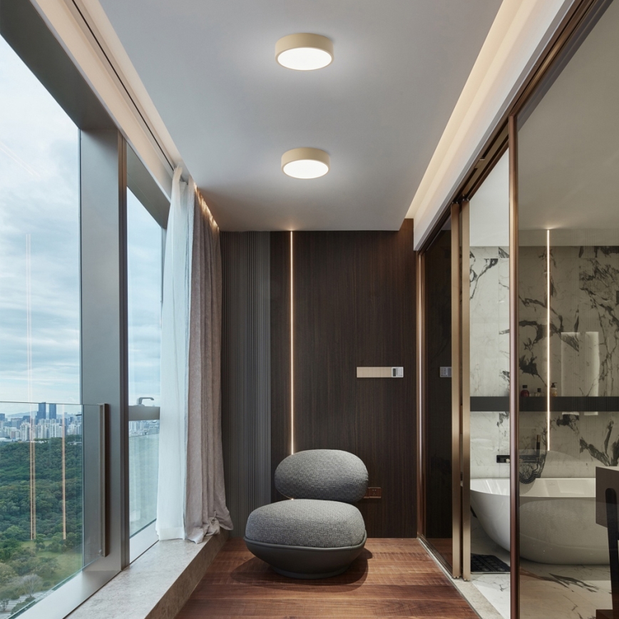 Brilagi - LED-kattovalaisin POOL LED/18W/230V 3000/4500/6000K, halkaisija 20 cm, beige