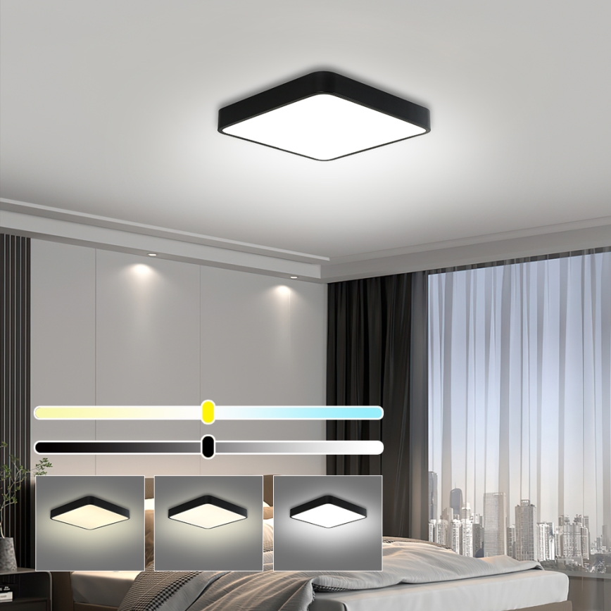 Brilagi - LED-kattovalaisin POOL LED/36W/230V 3000/4500/6000K 40x40 cm musta