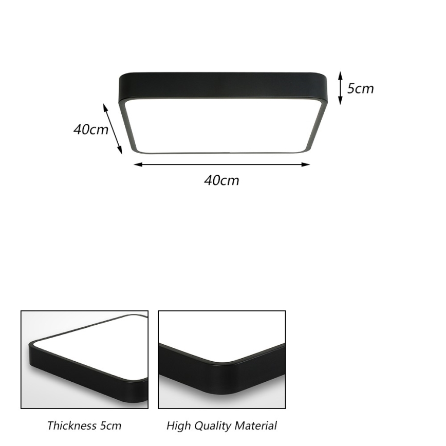 Brilagi - LED-kattovalaisin POOL LED/36W/230V 3000/4500/6000K 40x40 cm musta