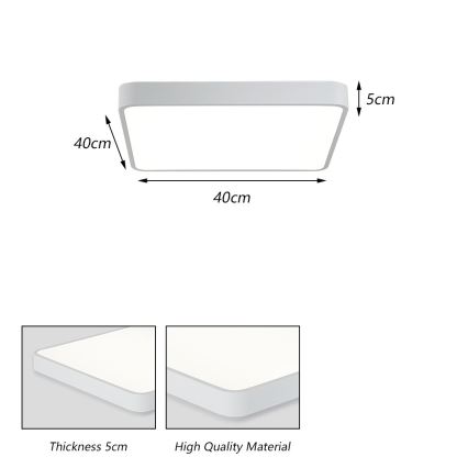 Brilagi - LED-kattovalaisin POOL LED/36W/230V 3000/4500/6000K 40x40 cm valkoinen