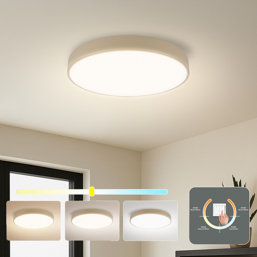 Brilagi - LED-kattovalaisin POOL LED/36W/230V 3000/4500/6000K halkaisija 30 cm beige