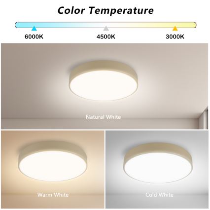 Brilagi - LED-kattovalaisin POOL LED/36W/230V 3000/4500/6000K halkaisija 30 cm beige