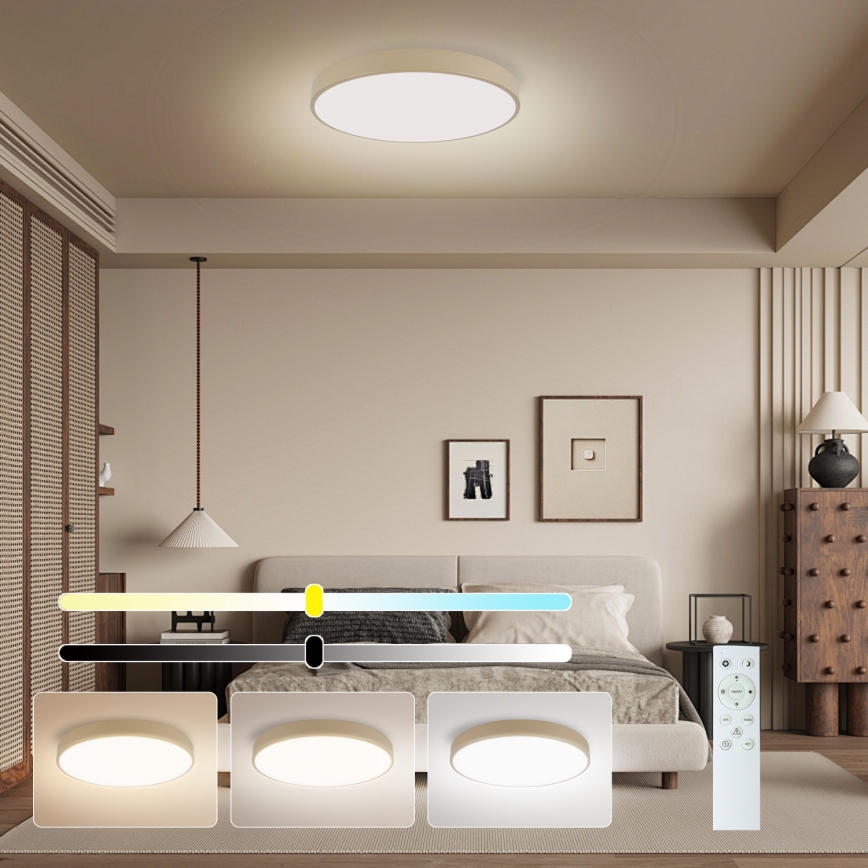 Brilagi - Himmennettävä kattovalaisin POOL SMART LED/48W/230V 3000-6000K 40 cm Wi-Fi Tuya beige + kaukosäädin