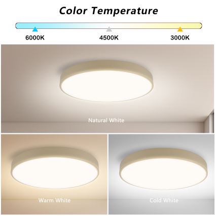 Brilagi - Himmennettävä kattovalaisin POOL SMART LED/48W/230V 3000-6000K 40 cm Wi-Fi Tuya beige + kaukosäädin