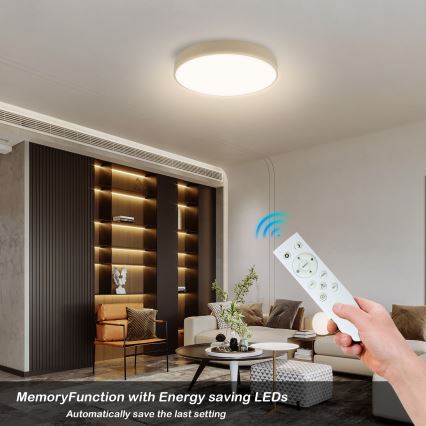 Brilagi - Himmennettävä kattovalaisin POOL SMART LED/48W/230V 3000-6000K 40 cm Wi-Fi Tuya beige + kaukosäädin