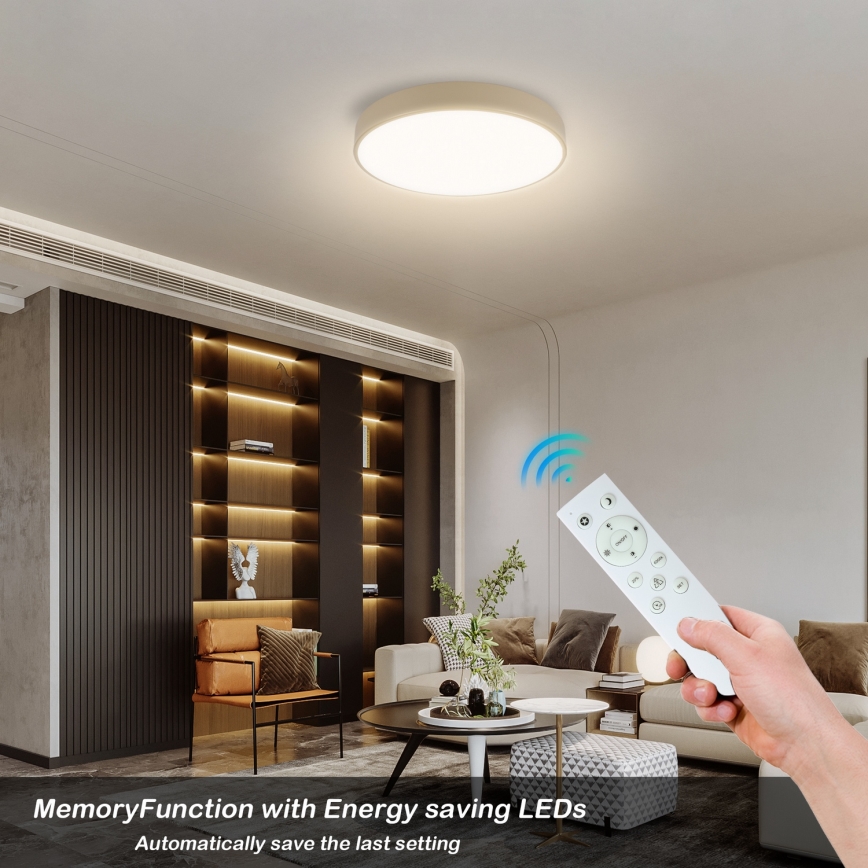 Brilagi - Himmennettävä kattovalaisin POOL SMART LED/48W/230V 3000-6000K 40 cm Wi-Fi Tuya beige + kaukosäädin