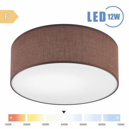 Brilagi - LED-kattovalaisin SIRIJA LED/12W/230V halkaisija 35 cm ruskea