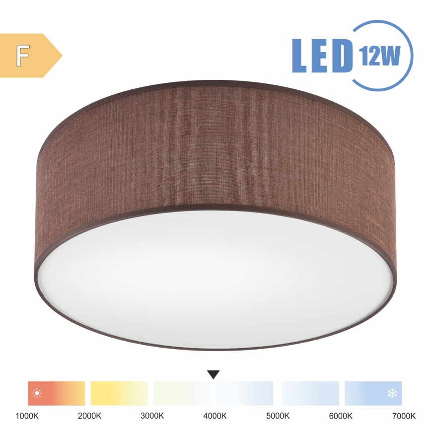 Brilagi - LED-kattovalaisin SIRIJA LED/12W/230V halkaisija 35 cm ruskea