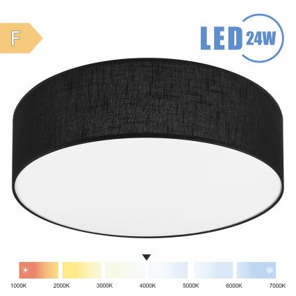 Brilagi - LED-kattovalaisin SIRIJA LED/24W/230V halkaisija 45 cm musta