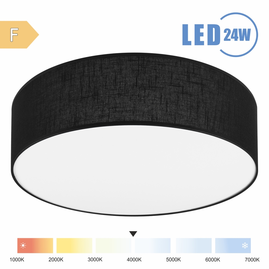 Brilagi - LED-kattovalaisin SIRIJA LED/24W/230V halkaisija 45 cm musta