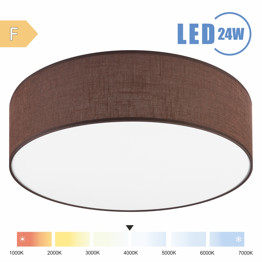 Brilagi - LED-kattovalaisin SIRIJA LED/24W/230V halkaisija 45 cm ruskea