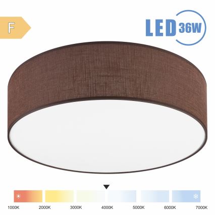 Brilagi - LED-kattovalaisin SIRIJA LED/36W/230V halkaisija 45 cm ruskea