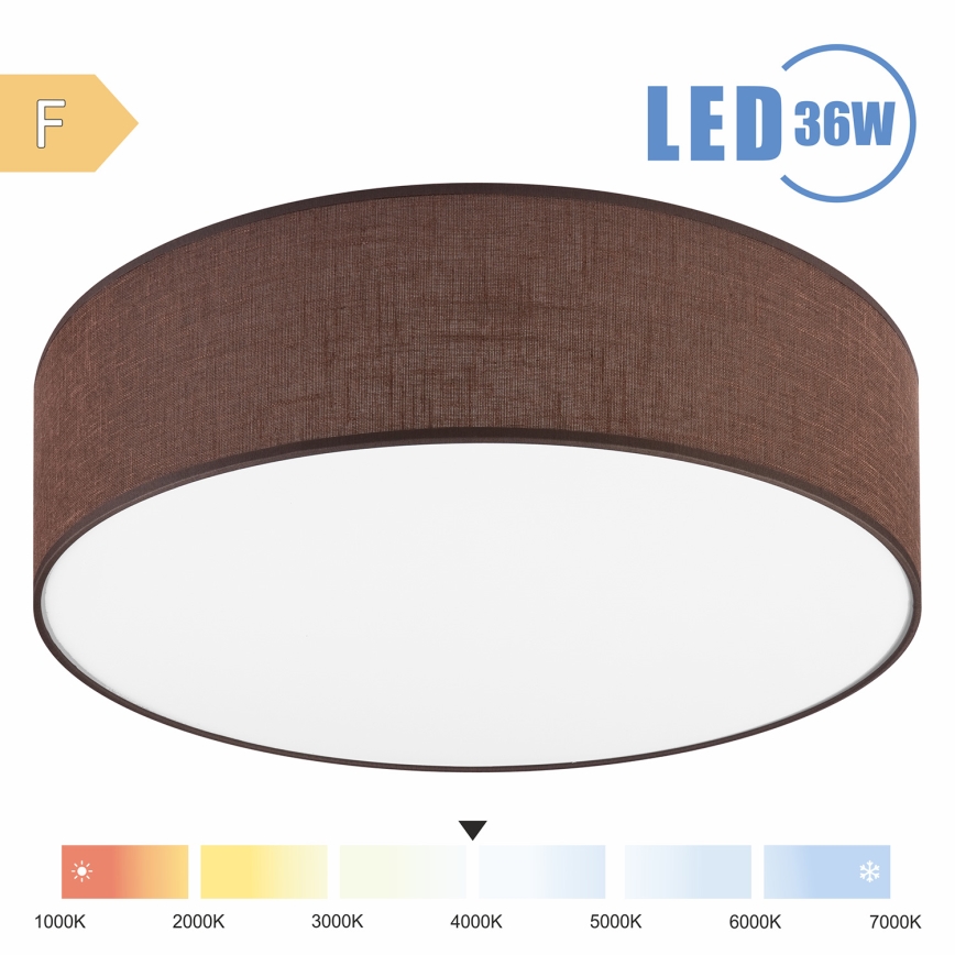Brilagi - LED-kattovalaisin SIRIJA LED/36W/230V halkaisija 45 cm ruskea