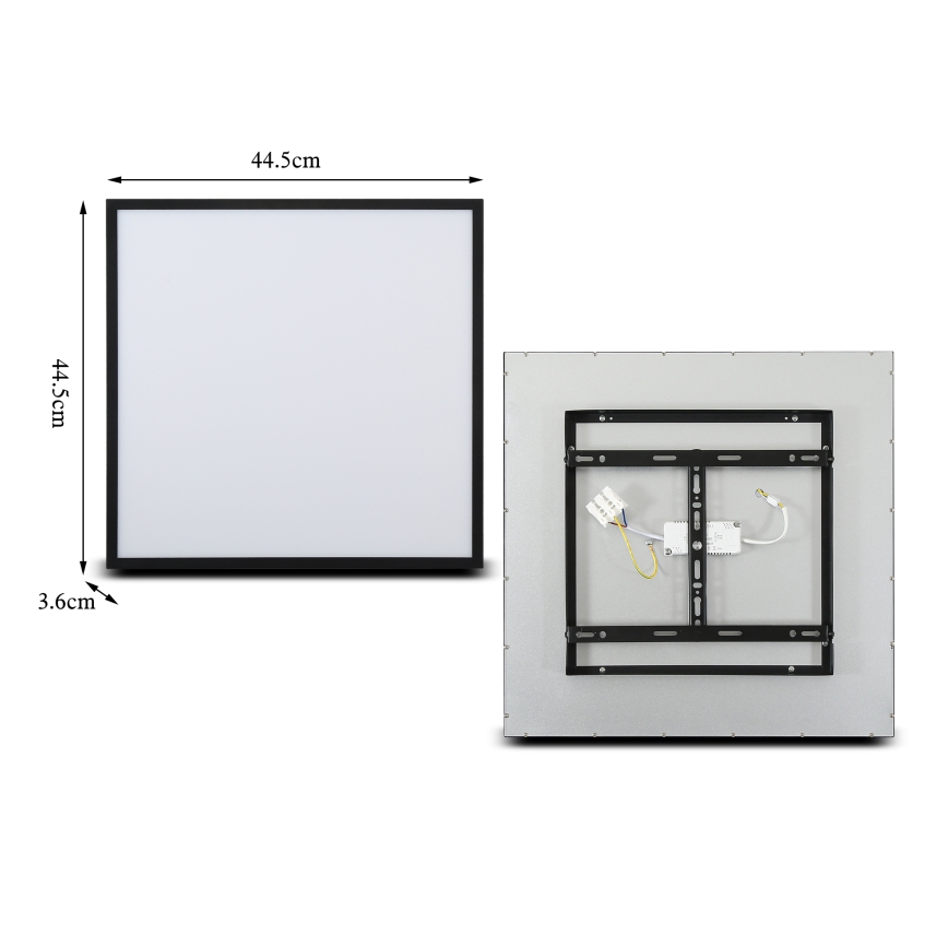 Brilagi - LED-kattovalaisin SLIMFRAME LED/36W/230V 45x45 cm musta