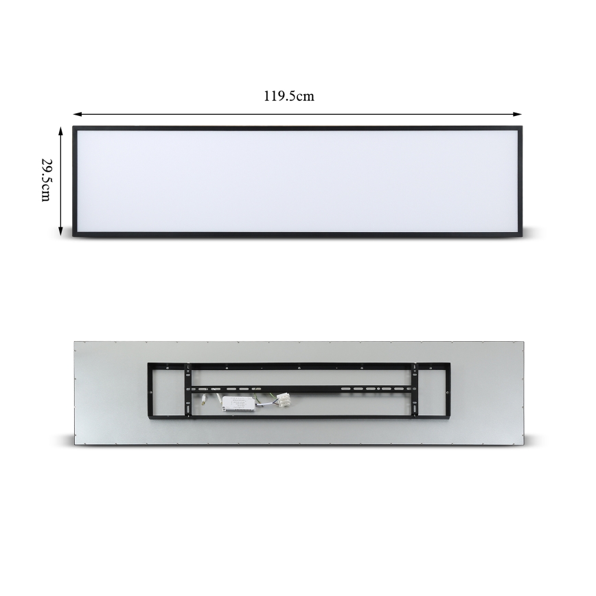 Brilagi - LED-kattovalaisin SLIMFRAME LED/58W/230V 120x30 cm musta