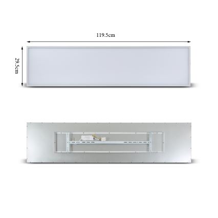 Brilagi - LED-kattovalaisin SLIMFRAME LED/58W/230V 120x30 cm valkoinen
