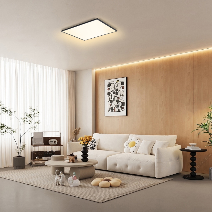 Brilagi - LED-kattovalaisin SLIMFRAME LED/58W/230V 60x60 cm musta
