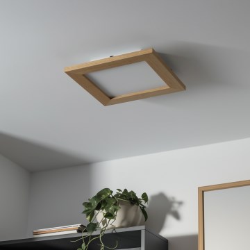 Brilagi - LED-kattovalaisin SLIMFRAME WOOD LED/25W/230V 34x34 cm ruskea