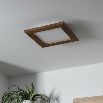 Brilagi - LED-kattovalaisin SLIMFRAME WOOD LED/25W/230V 34x34 cm ruskea