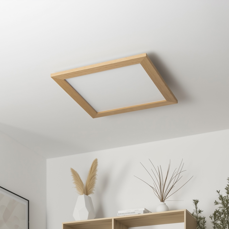 Brilagi - LED-kattovalaisin SLIMFRAME WOOD LED/36W/230V 49,5x49,5 cm ruskea