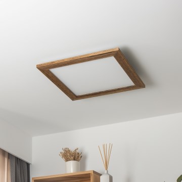 Brilagi - LED-kattovalaisin SLIMFRAME WOOD LED/36W/230V 49,5x49,5 cm ruskea