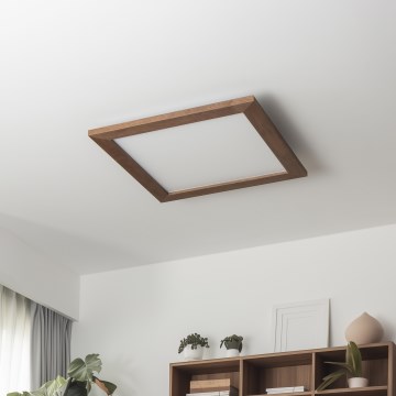 Brilagi - LED-kattovalaisin SLIMFRAME WOOD LED/36W/230V 49,5x49,5 cm tummanruskea
