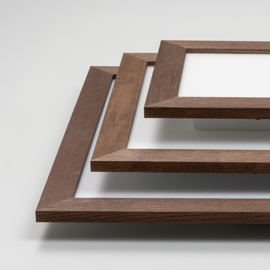 Brilagi - LED-kattovalaisin SLIMFRAME WOOD LED/36W/230V 49,5x49,5 cm tummanruskea