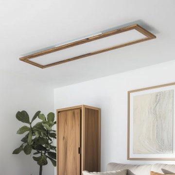 Brilagi - LED-kattovalaisin SLIMFRAME WOOD LED/58W/230V 124x34 cm ruskea