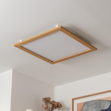Brilagi - LED-kattovalaisin SLIMFRAME WOOD LED/58W/230V 64x64 cm ruskea