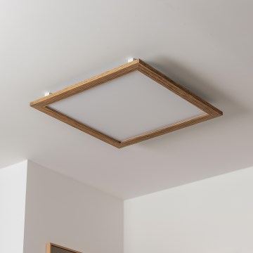 Brilagi - LED-kattovalaisin SLIMFRAME WOOD LED/58W/230V 64x64 cm ruskea
