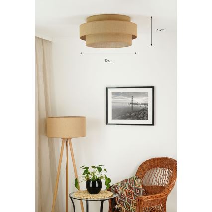 Brilagi - LED-kattovalaisin SPACE YUTE LED/12W/230V halkaisija 50 cm 3000K/4000K/6400K beige