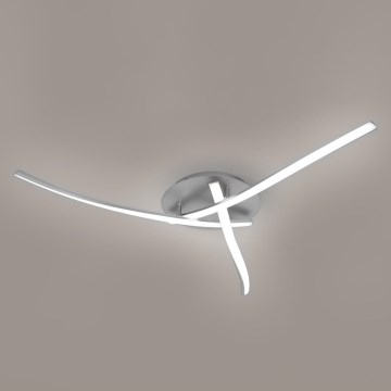 Brilagi - LED-kattovalaisin STRIPES LED/24W/230V hopea