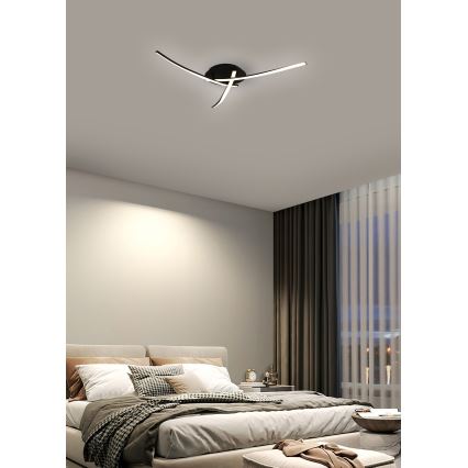 Brilagi - LED-kattovalaisin STRIPES LED/24W/230V musta