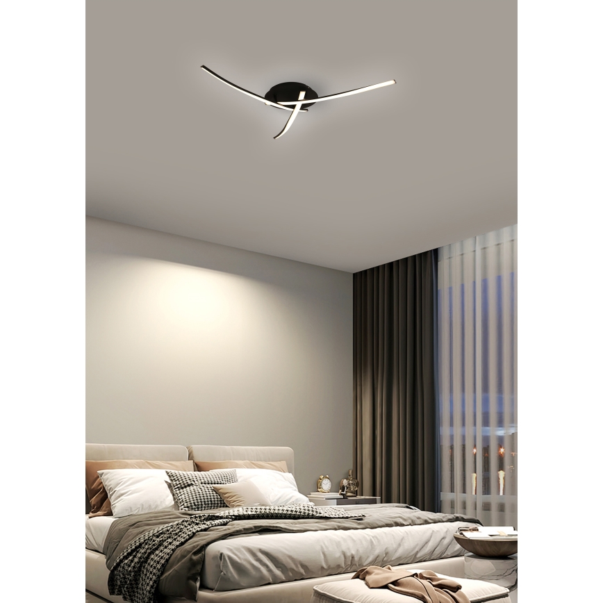 Brilagi - LED-kattovalaisin STRIPES LED/24W/230V musta