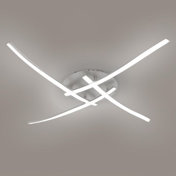 Brilagi - LED-kattovalaisin STRIPES LED/32W/230V hopea