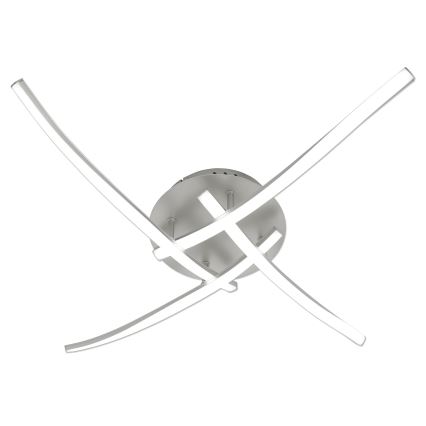 Brilagi - LED-kattovalaisin STRIPES LED/32W/230V hopea