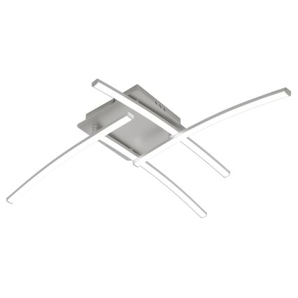 Brilagi - LED-kattovalaisin STRIPES LED/32W/230V hopea
