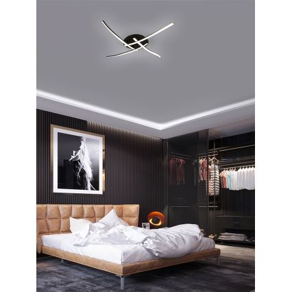 Brilagi - LED-kattovalaisin STRIPES LED/32W/230V musta