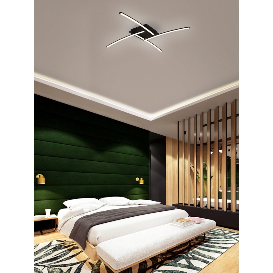 Brilagi - LED-kattovalaisin STRIPES LED/32W/230V musta