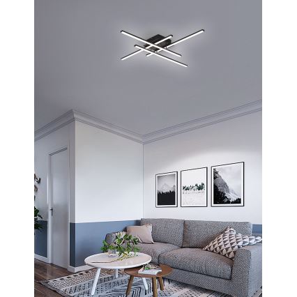 Brilagi - LED-kattovalaisin STRIPES LED/37W/230V musta