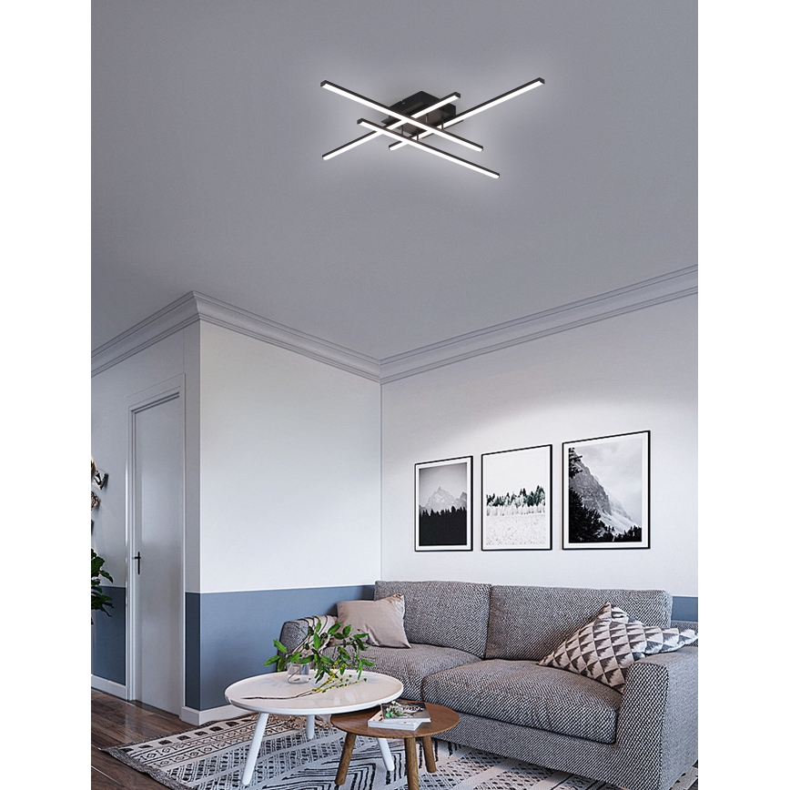 Brilagi - LED-kattovalaisin STRIPES LED/37W/230V musta