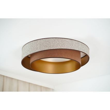 Brilagi - LED-kattovalaisin VEGAS SHINE LED/24W/230V halkaisija 60 cm ruskea