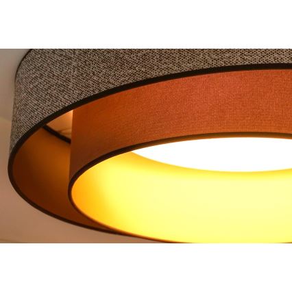 Brilagi - LED-kattovalaisin VEGAS SHINE LED/24W/230V halkaisija 60 cm ruskea