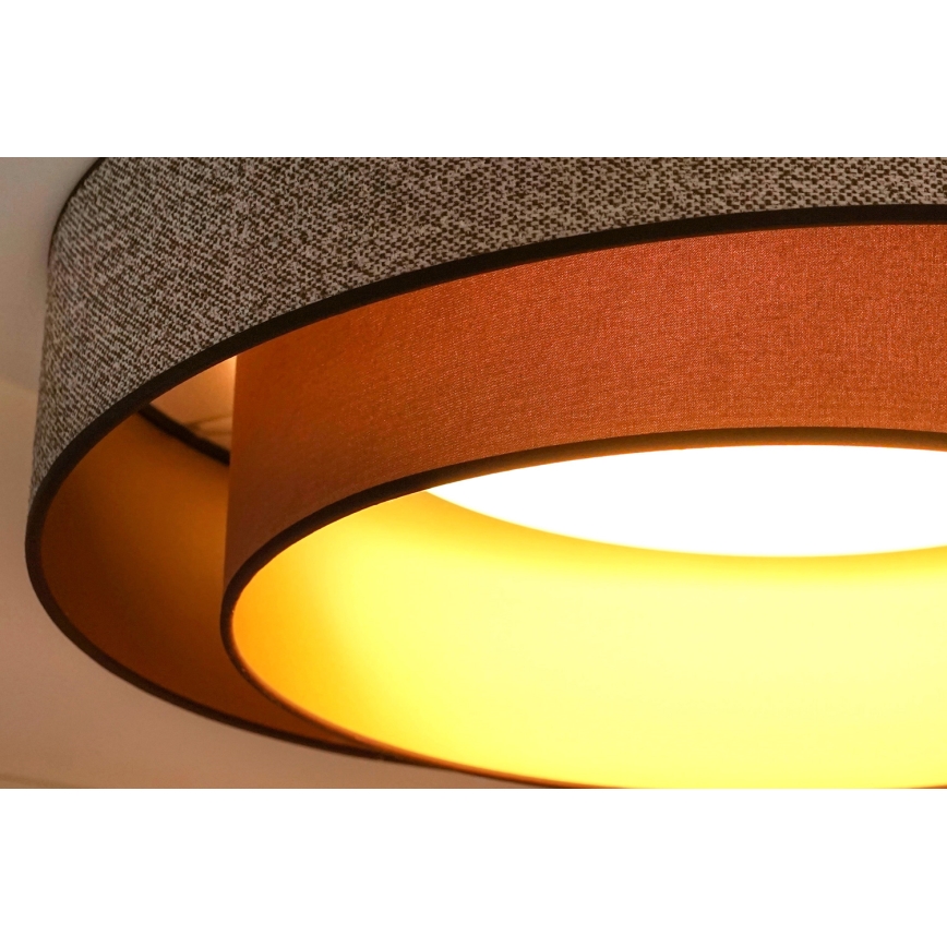 Brilagi - LED-kattovalaisin VEGAS SHINE LED/24W/230V halkaisija 60 cm ruskea