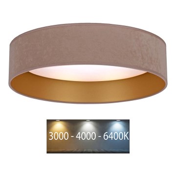 Brilagi - LED Kattovalaisin VELVET LED/12W/230V d. 30 cm 3000K/4000K/6400K beige/kulta