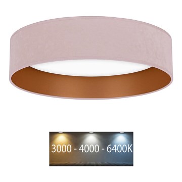 Brilagi - LED Kattovalaisin VELVET LED/12W/230V d. 30 cm 3000K/4000K/6400K pinkki/kulta