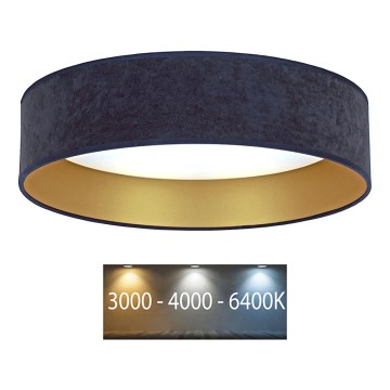 Brilagi - LED Kattovalaisin VELVET LED/12W/230V d. 30 cm 3000K/4000K/6400K sininen/kulta