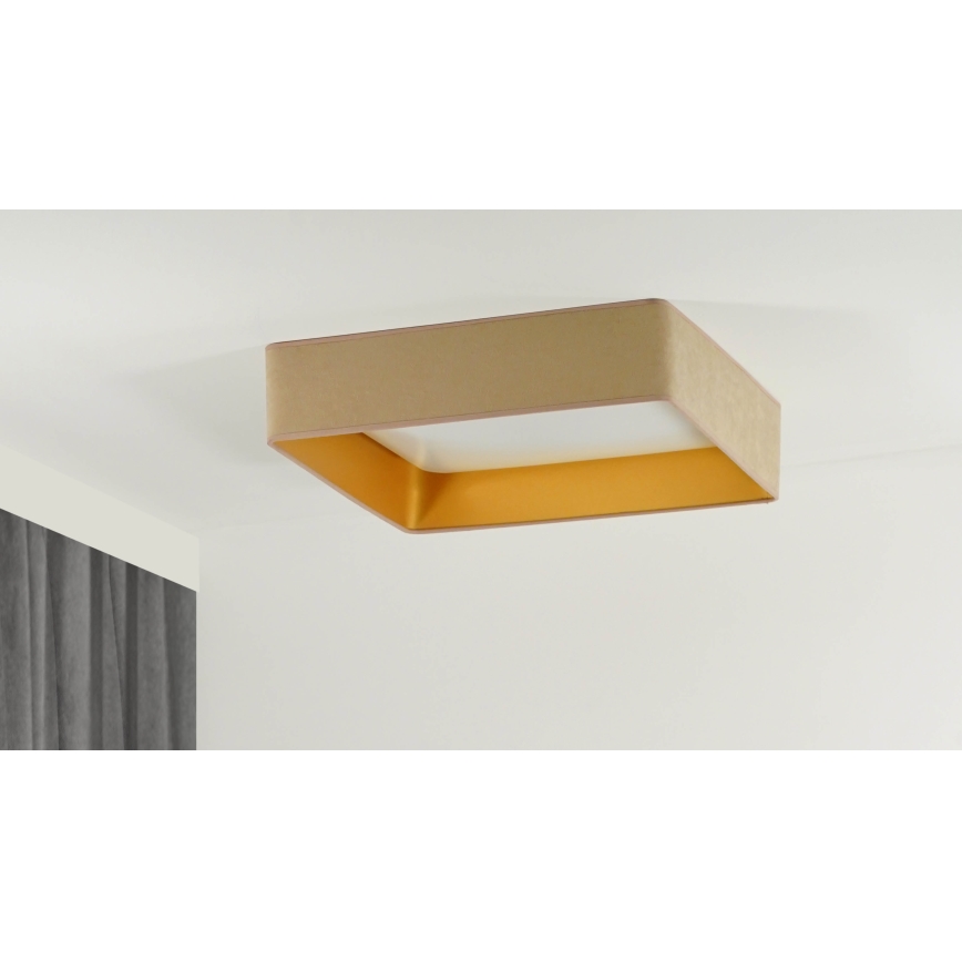Brilagi - LED-kattovalaisin VELVET SQUARE LED/24W/230V beige